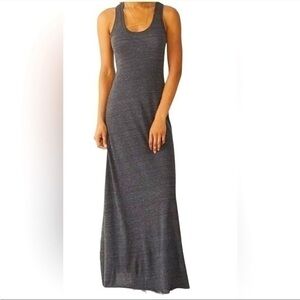 NEW JOHNNY WAS CALME Gray racer back knit maxi dress